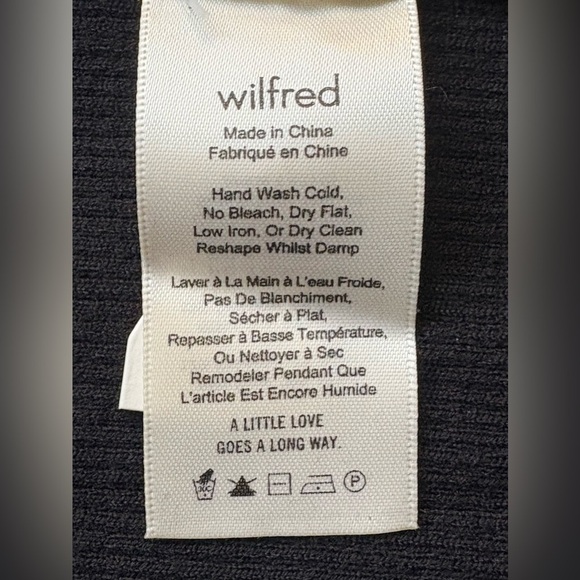 Wilfred Free Off the shoulder Wool Dress Black (NWT, Size Small) - Picture 7 of 8